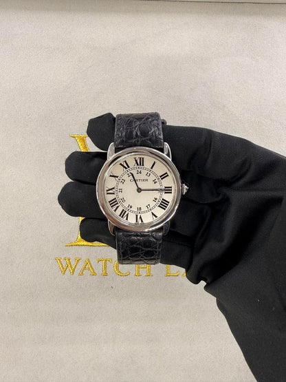 Cartier Ronde Must 36mm black strap  Model#3603