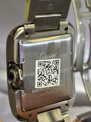 Cartier Tank Anglaise Stainless steel model Ref.3511