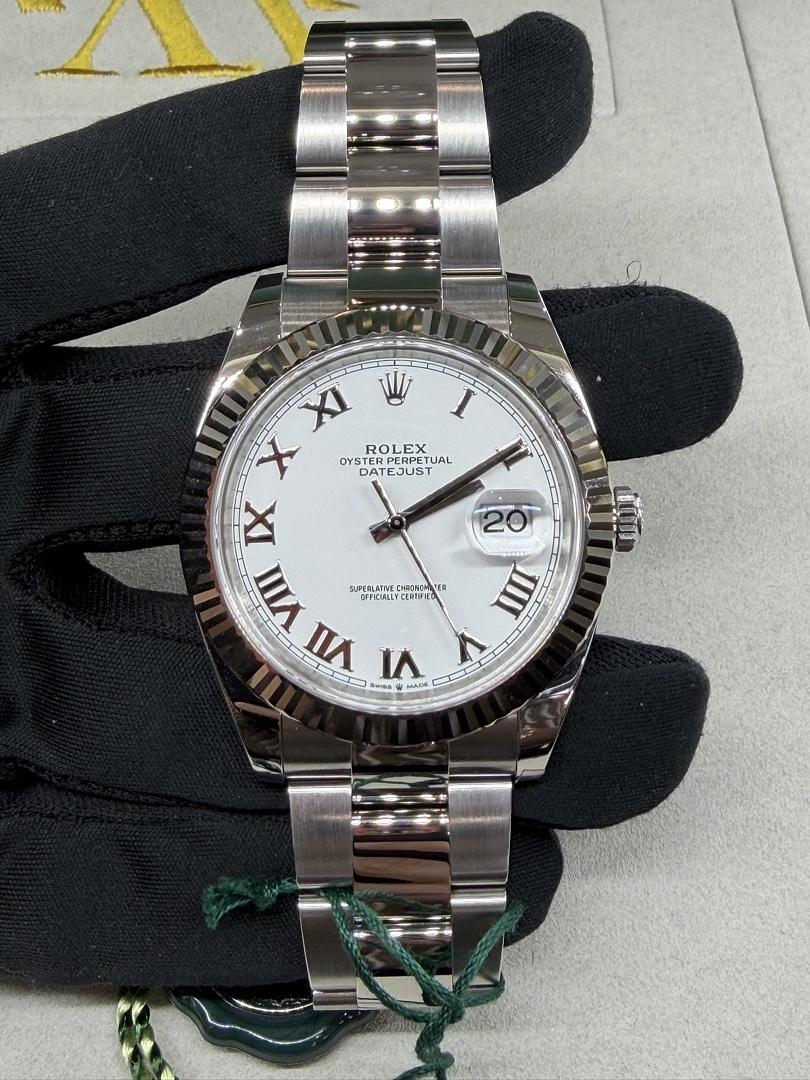 108792441-0 Rolex Datejust 41mm Stainless Steel White Dial - Image 1
