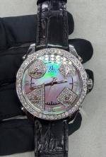 Jacob & Co Five Time Zone 42mm Pink Dial Diamonds Quartz