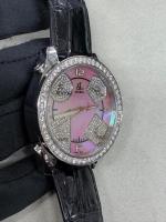 Jacob & Co Five Time Zone 42mm Pink Dial Diamonds Quartz - Image 2