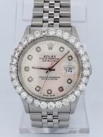 Rolex Datejust 36mm White Diamonds Dial Jubilee Bracelet Ref 16220