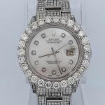 Rolex Datejust 36mm Iced out Natural Diamonds Oyster Band Ref 16014
