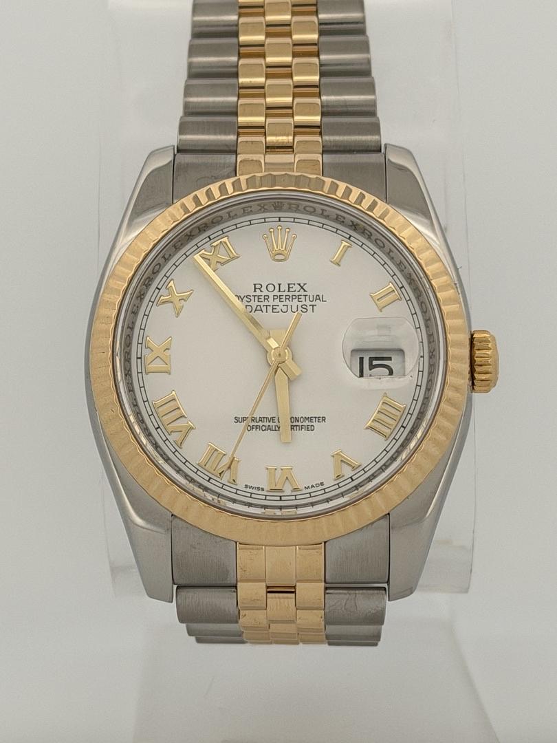109886460-0 Rolex Datejust 116233 36mm Two-Tone White Dial - Image 1