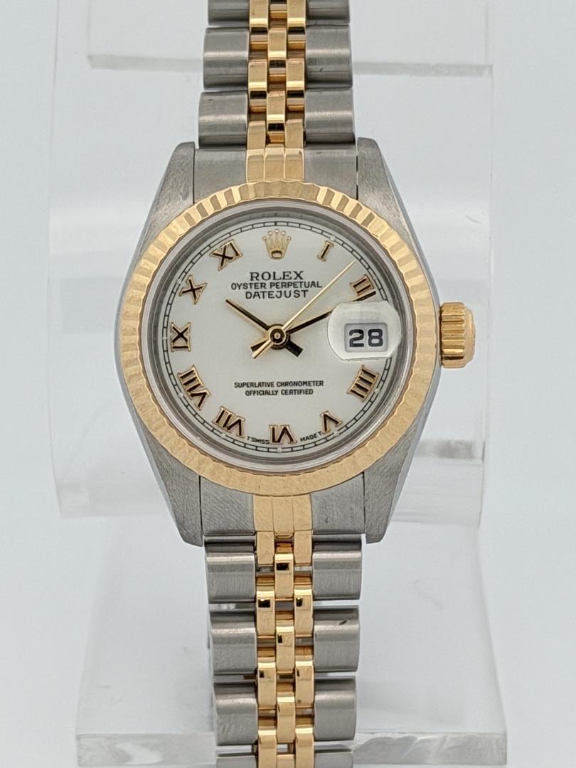 Rolex Datejust 26mm 2-Tone Jubilee White Dial Ref 79173