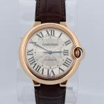 Cartier Ballon Bleu 3003 36mm Leather Band Solid 18K Rose Gold