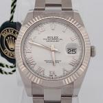 Rolex Datejust 126334 41mm White Roman Dial Stainless Steel Oyster