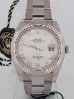 Rolex Datejust 126334 41mm White Roman Dial Stainless Steel Oyster