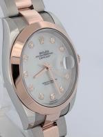 Rolex Datejust 41 126301 White Mother-of-Pearl Diamond Dial 41mm 2018 Automatic Steel & 18K Everose Gold Papers $17,900 - Image 2