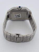 Cartier Santos Large Ice Out Diamonds SS - Image 5