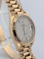 Rolex Day-Date President 40mm Yellow Gold Diagonal Motif Dial - Image 2