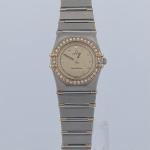 Omega Constellation Mini 22.5mm Diamond Bezel Quartz Two-Tone Stainless Steel & 18K Yellow Gold Naked