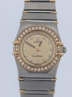 Omega Constellation Mini 22.5mm Diamond Bezel Quartz Two-Tone Stainless Steel & 18K Yellow Gold Naked - Image 2