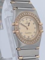 Omega Constellation Mini 22.5mm Diamond Bezel Quartz Two-Tone Stainless Steel & 18K Yellow Gold Naked - Image 3