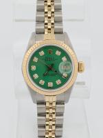 Rolex Lady-Datejust 26 69173 26mm Green Dial Two-Tone Gold & Steel Jubilee Bracelet