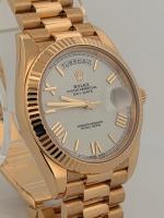 Rolex Day-Date 40 228238 White Roman Dial 40mm Automatic Yellow Gold President Bracelet Fluted Bezel Naked - Image 2