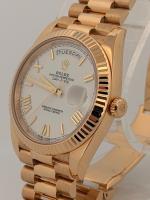Rolex Day-Date 40 228238 White Roman Dial 40mm Automatic Yellow Gold President Bracelet Fluted Bezel Naked - Image 3
