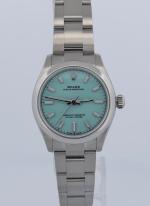 Rolex Oyster Perpetual Tiffany Blue Dial 31mm Oyster Bracelet Stainless Steel Smooth Bezel Automatic 277200 Naked - Image 2