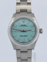 Rolex Oyster Perpetual Tiffany Blue Dial 31mm Oyster Bracelet Stainless Steel Smooth Bezel Automatic 277200 Naked