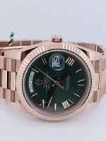 Rolex Day-Date 40 228235 60th Anniversary Olive Green Dial President 40mm 2024 Fluted Bezel Automatic Everose Gold 23 Links Full Set - Image 5
