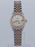 Rolex Datejust 31 278271 Silver Diamond Dial 31mm 2021-26 Automatic Fluted Bezel Stainless Steel & 18K Everose Gold Jubilee Bracelet Naked
