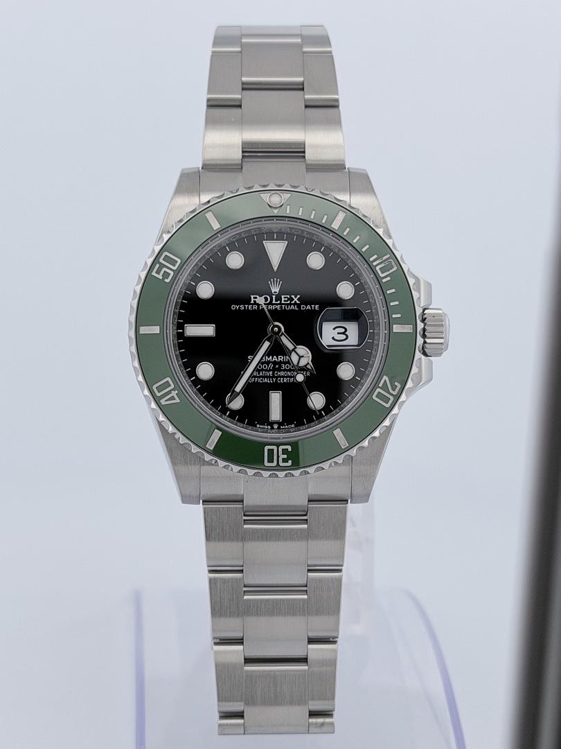 114162162-0 Rolex Submariner Date “Starbucks” 126610LV 41mm Black Dial Green Ceramic Bezel 12 links Automatic Oyster Bracelet Naked - Image 1