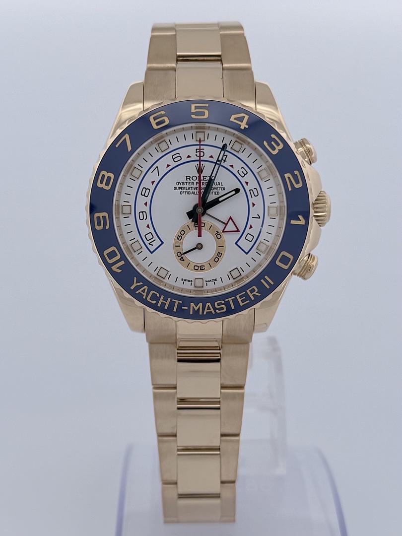 Rolex Yacht-Master II Oyster Band 44mm Yellow Gold Oyster band Ref 116688 11 Links 2014 Papers