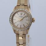Rolex Oyster Perpetual Silver Dial 24mm Gold Bracelet 18K Yellow Gold 6802 Automatic Circa 1966 Naked