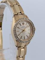 Rolex Oyster Perpetual Silver Dial 24mm Gold Bracelet 18K Yellow Gold 6802 Automatic Circa 1966 Naked - Image 3