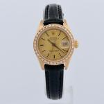 Rolex Datejust 69178 26mm Champagne Dial factory Diamond-Set Bezel Quick-Set 18K Yellow Gold President Bracelet 1995 Naked