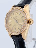 Rolex Datejust 69178 26mm Champagne Dial factory Diamond-Set Bezel Quick-Set 18K Yellow Gold President Bracelet 1995 Naked - Image 2