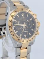 Rolex Daytona 116523 40mm Two-Tone Stainless Steel & 18K Yellow Gold Black Dial Automatic Oyster Bracelet 2016 Papers - Image 2