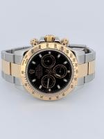 Rolex Daytona 116523 40mm Two-Tone Stainless Steel & 18K Yellow Gold Black Dial Automatic Oyster Bracelet 2016 Papers - Image 4